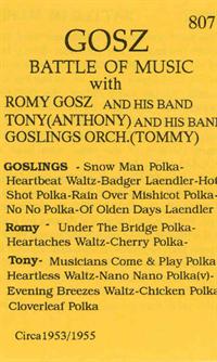 Romy Gosz and his Orchestra - Romy Gosz, Tony Gosz and Goszlings