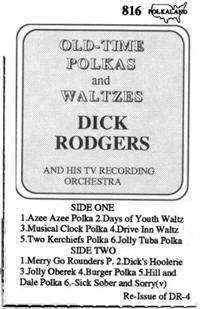 Dick Rodgers and his TV Recording Orchestra - Vol 8 Old Time Polkas & Waltzs Dr 4